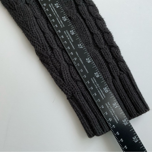 Gap Mens Cardigan Sz L Gray Cable Knit Fisherman Chunky Preppy Academia 90s Y2K - Picture 7 of 12